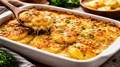 «Faules» Kartoffelgratin: cremig geschichtet, ohne viel Aufwand – mit goldener Käsekruste